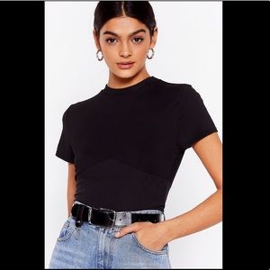 Nasty Gal high neck crop top
